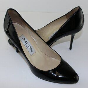 Jimmy Choo Classic Black Pumps Heel Shoes (EU 37 / 7 US)